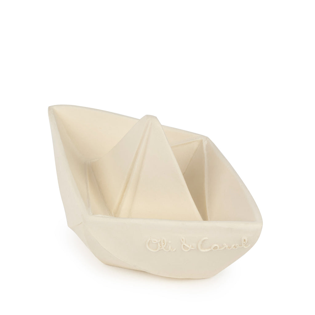 Origami Boat White Bath Toy