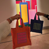 Fabric Handbag Orange Cell