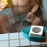 Upcycled Boat Orange Bath Toy