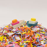 Upcycled Boat Orange Bath Toy