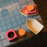 Upcycled Boat Orange Bath Toy