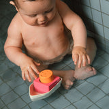 Upcycled Boat Orange Bath Toy