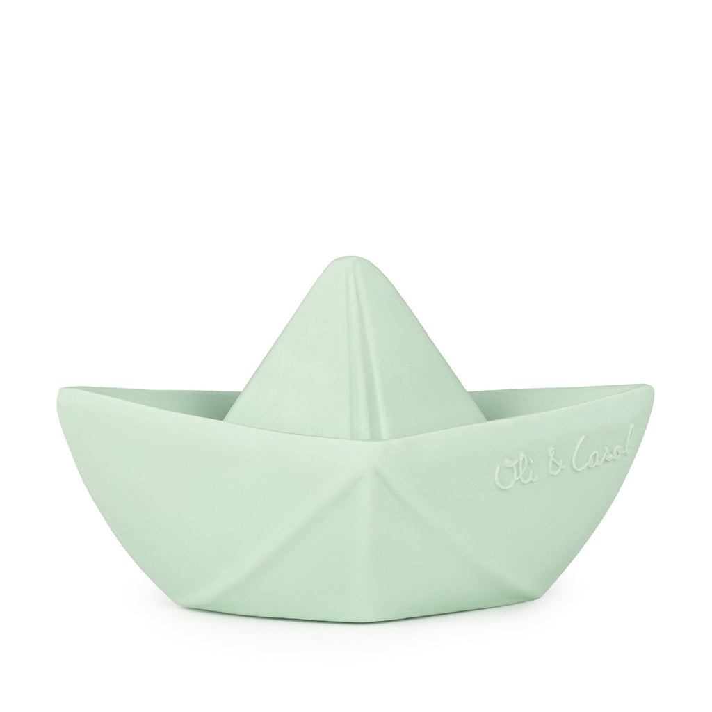 Origami Boat Mint Bath Toy