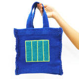 Fabric Handbag Blue Cell