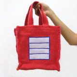 Fabric Handbag Red Cell